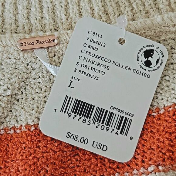 ** NWT** FREE PEOPLE PROSECCO POLLEN SANTA MONICA SLEEVELESS SWEATER VEST size L - Picture 6 of 10